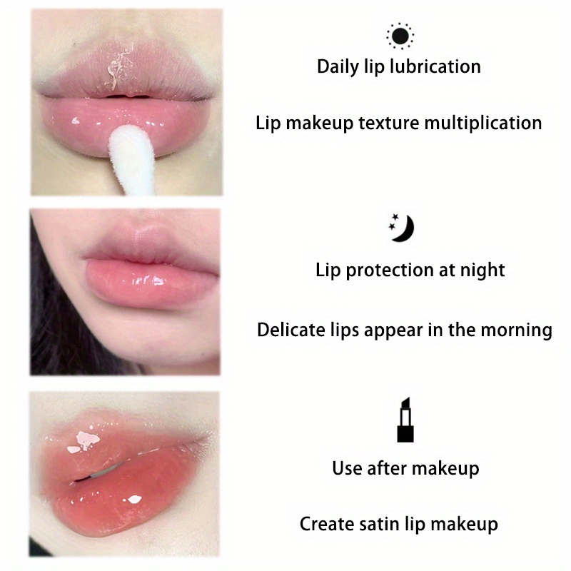 gg water feeling crystal clear jelly lip oil moisturizing and hydrating prevent lip wrinkle jelly lip gloss lip care anti crack details 4