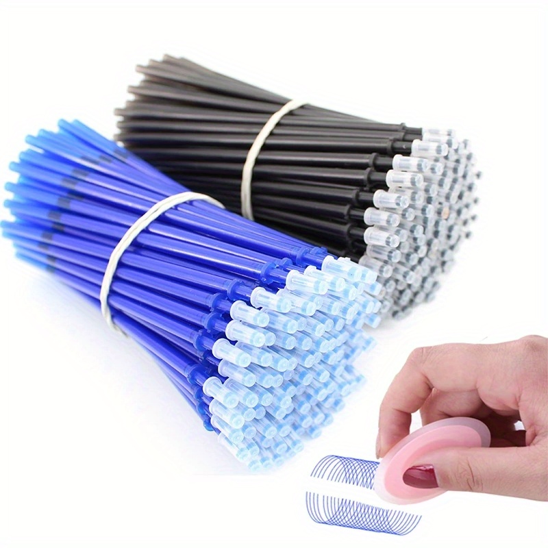 13pcs/set Erasable Gel Pen Set 0.5mm Blue Black Color Writing Gel Pens Refills Rods Washable Handle for School Office Stationery Supplies(2 pens+1 Eraser+10 refills)