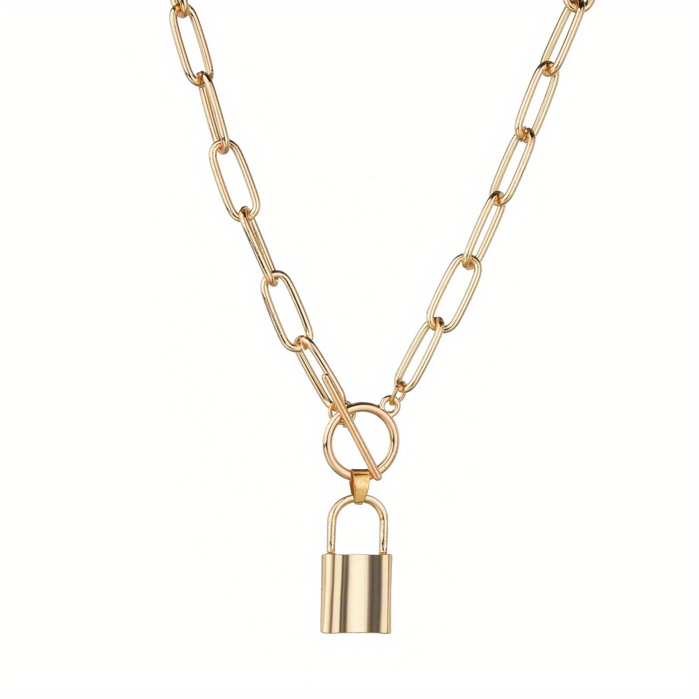 Chain Necklace Chunky Thick Padlock Necklace Chain for Men 