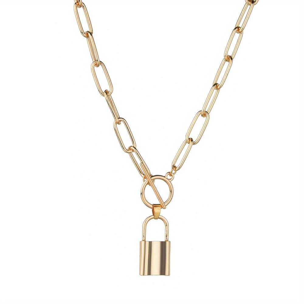 Chain Necklace with Combination Lock