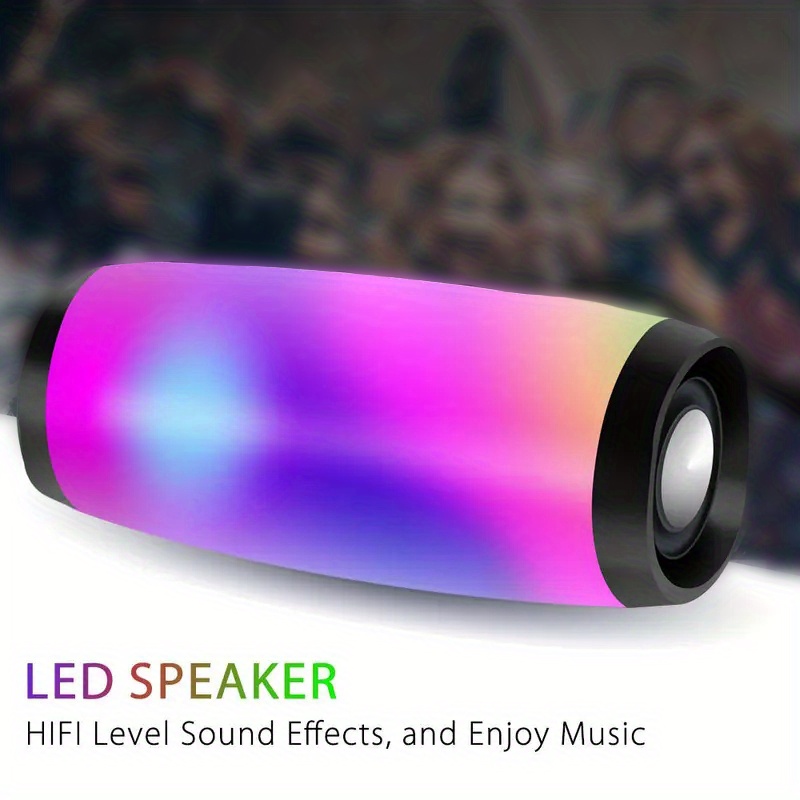 Portable Outdoor 3d Stereo Bass Light Speaker: Wireless - Temu