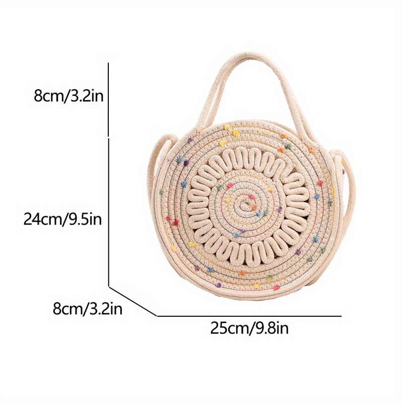 Boho Handmade Rattan Round Small Crossbody Bag - Feel Good Decor