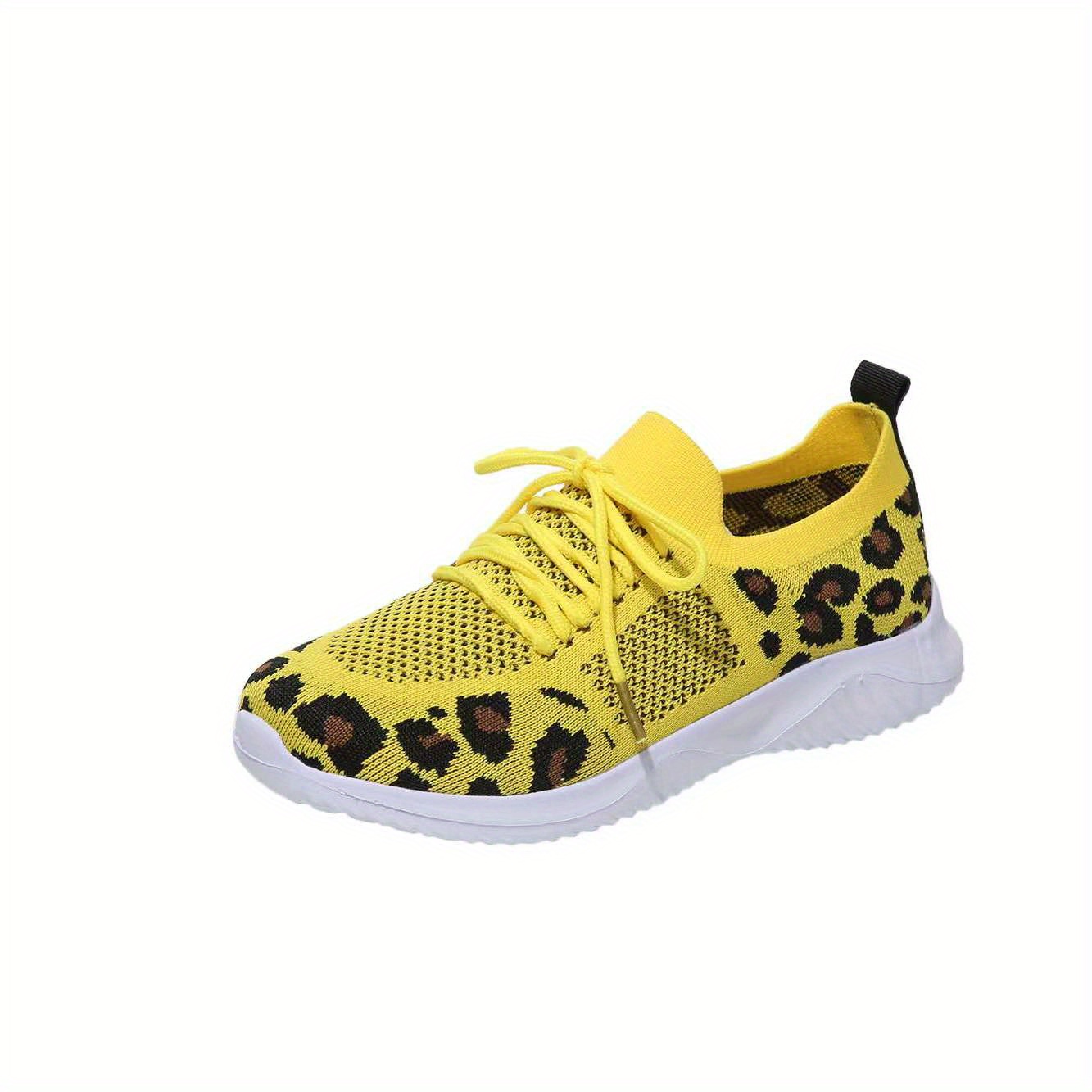 Under Armour MPZ Micro G Yellow Leopard Print Running Shoes Womens