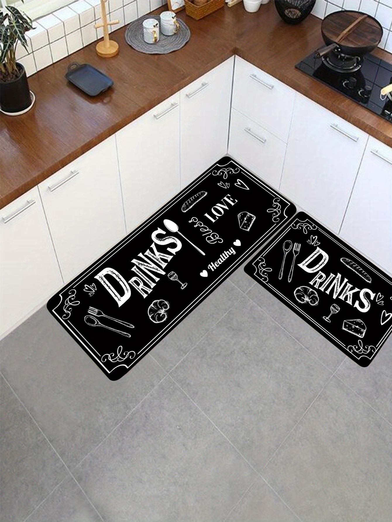 Anti Fatigue Kitchen Mat Non Slip Thick Cushioned Kitchen Temu Canada