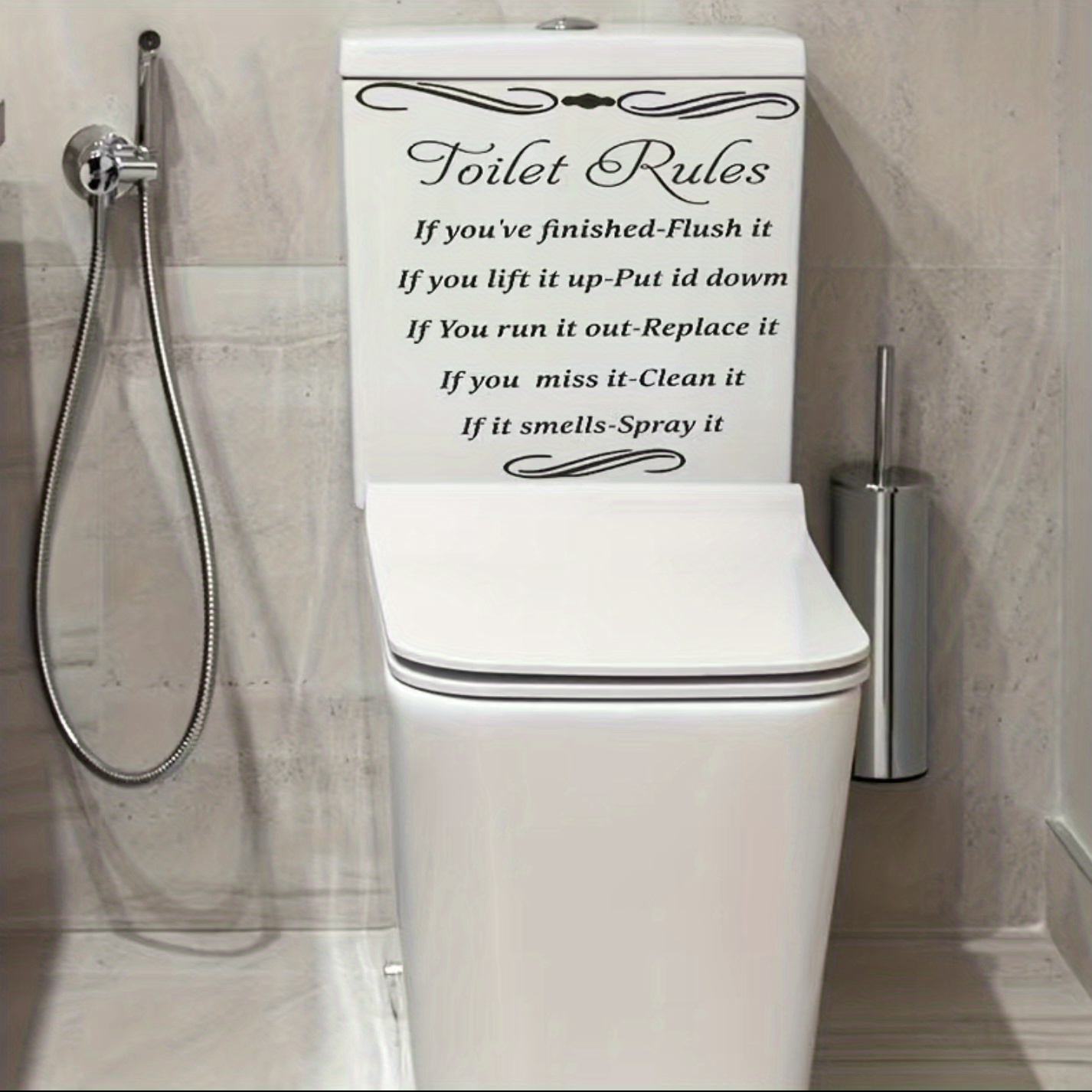 Toilet Rules Toilet Seat Sticker Decorative Toilet Lid Decal Temu