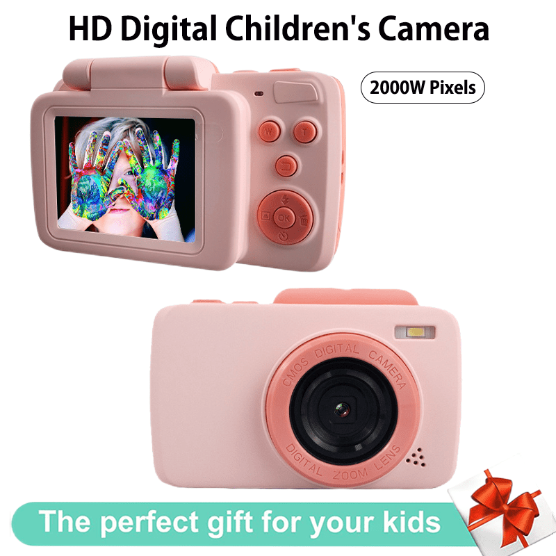 2000w Childrens Digital Camera Screen Can Be Turned 180 Degrees Autofocus  Can Be Timed To Take