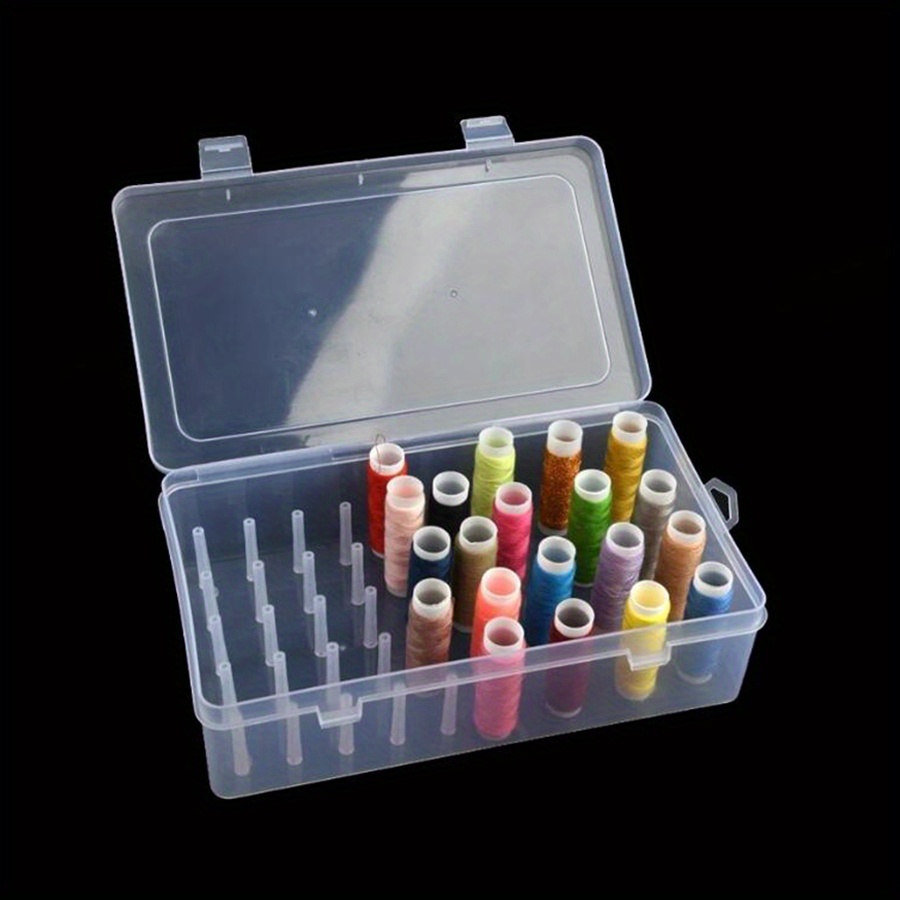 42 Slot Sewing Thread Box Spool Holder Organizer Clear Needle Thread Spool  Organizer Home Diy Sewing Accessories, Free Shipping On Items Shipped From  Temu