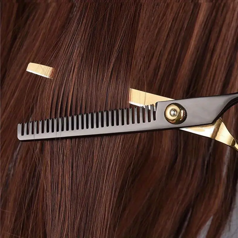8 pcs hair cutting scissors kit hairdressing shears set professional thinning scissors for men women kids pets details 2
