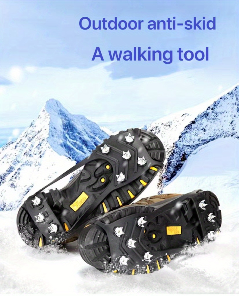 Couvre-chaussures de botte de neige d'hiver, crampons à 10 dents