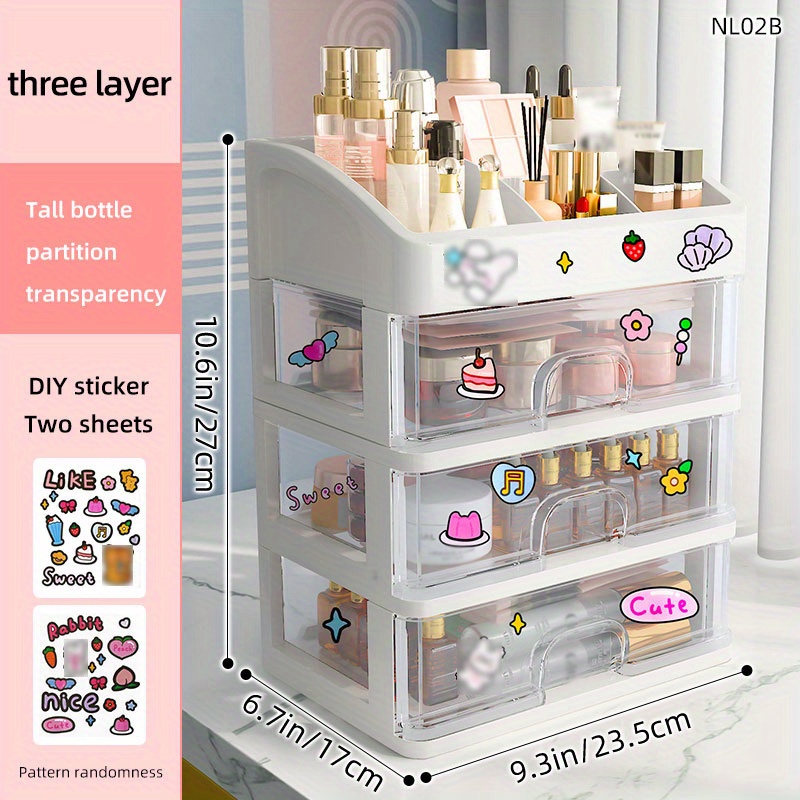 3/4 Layers Desktop Acrylic Transparent Storage Box Skincare Cosmetics  Shelving Snacks Bag Hand Office Water Cup Organizer Box - Storage Boxes &  Bins - AliExpress