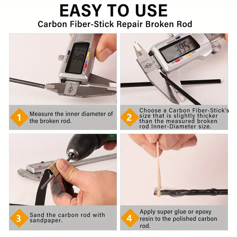 Repair Kit Spinning Rod Casting Rod Carbon Fiber - Temu