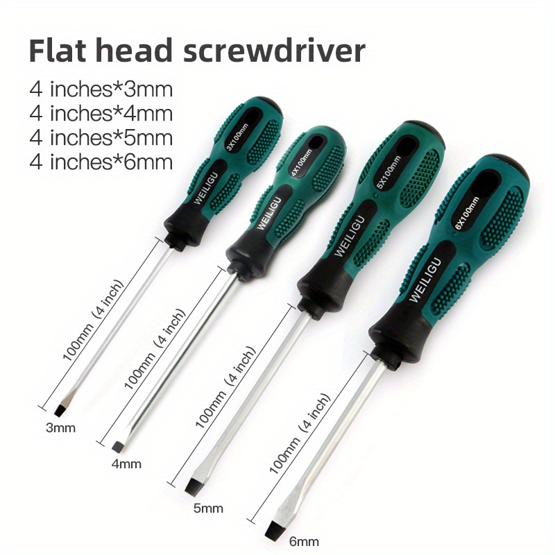 flathead screwdriver sizes