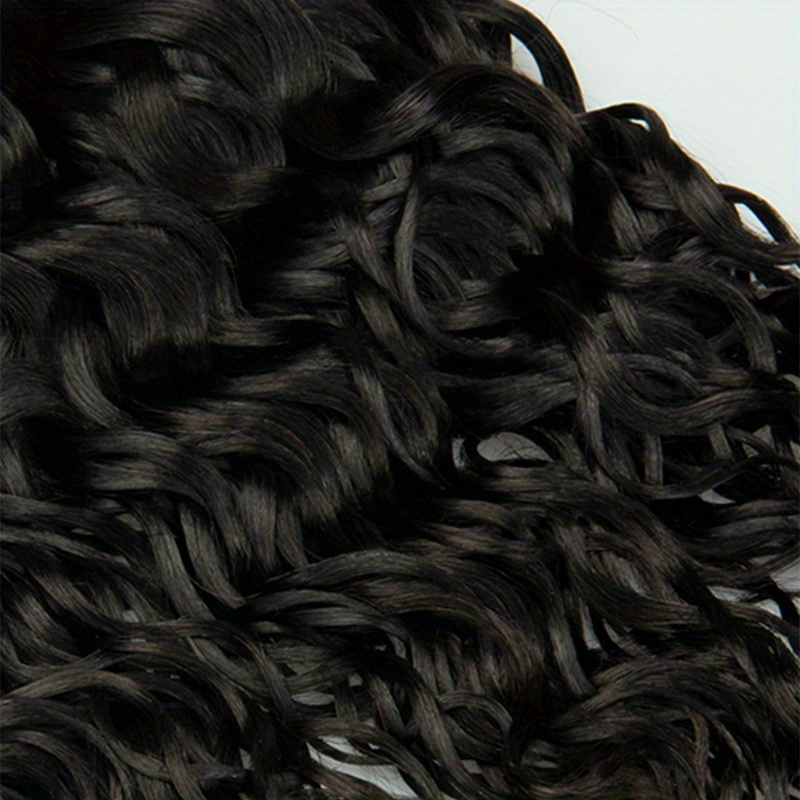 Long Curly Black Bundles Female Synthetic Hair Weaves Water Wave Hair ...