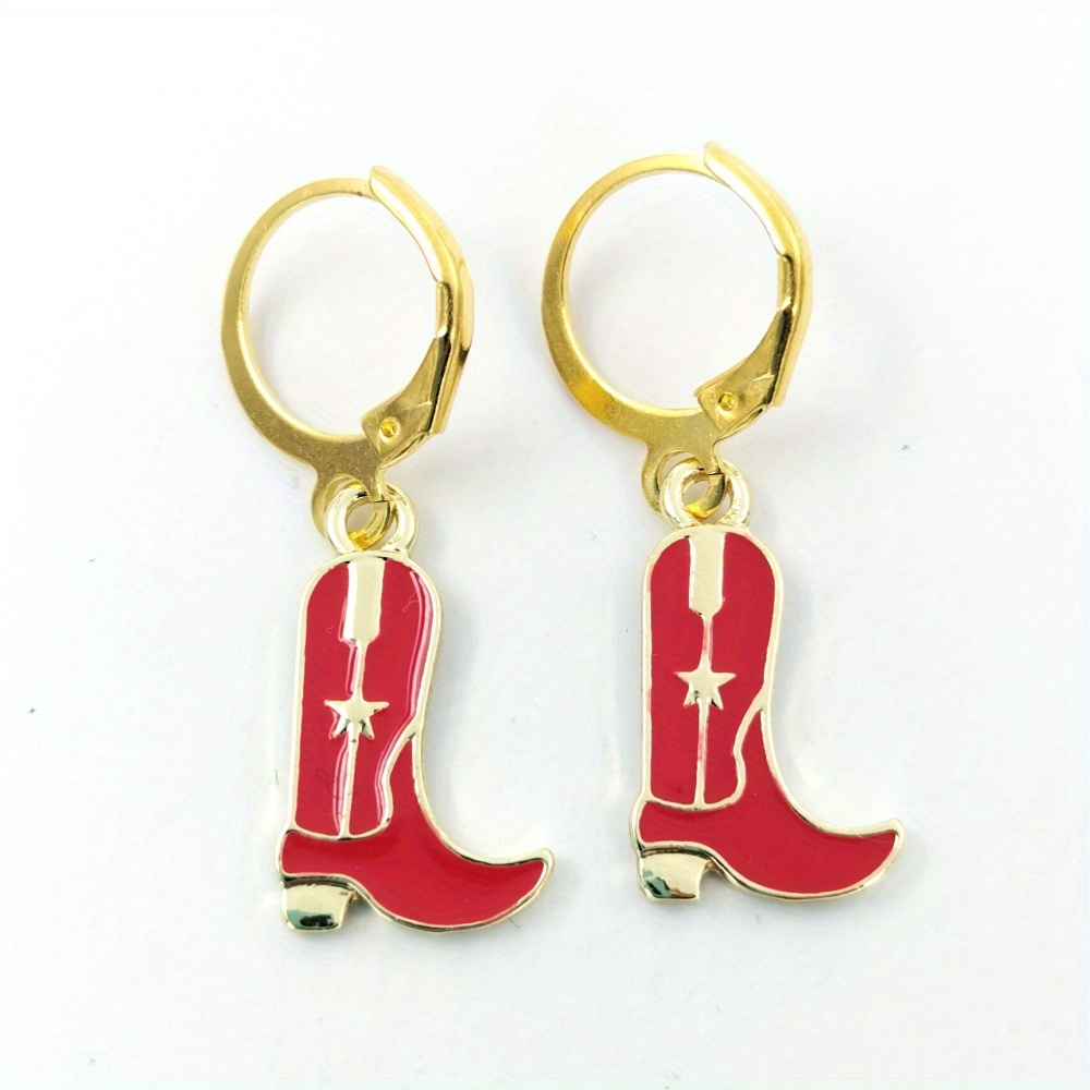 Western Cowgirl Boots Earrings