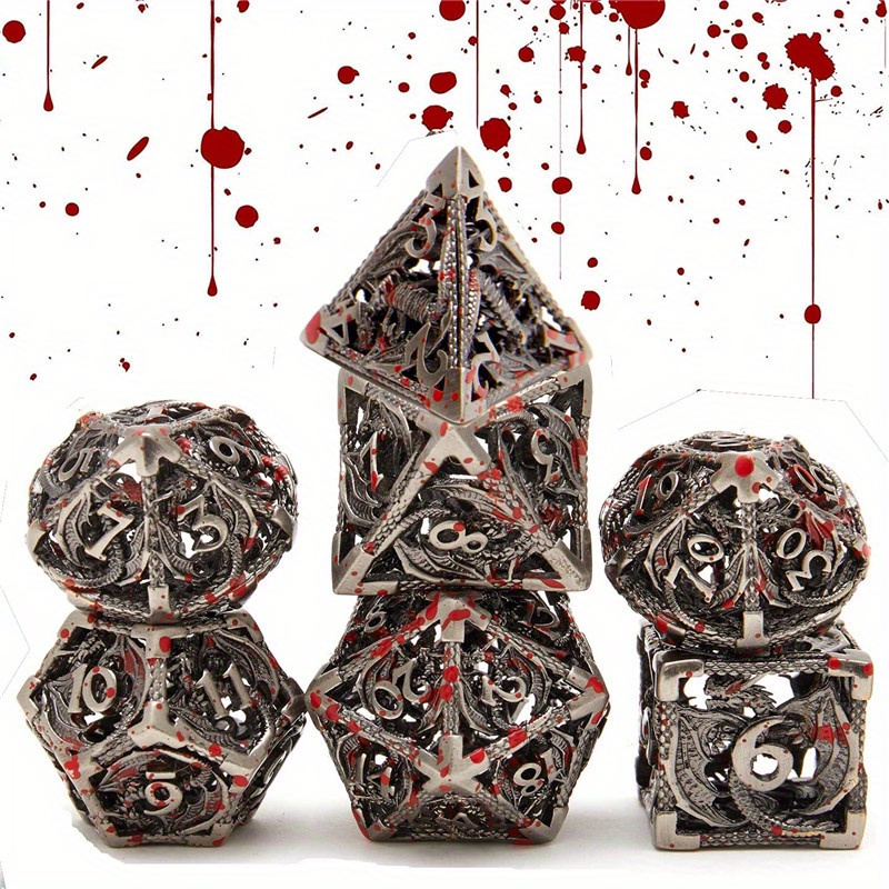 Set Dadi D&D Dungeons&Dragons, Vuoto Dadi da Gioco Poliedrici Metallo Dice  Set Rpg, per Dungeons Dragons Gioco da Tavolo DND (Bronzo Antico) :  .it: Giochi e giocattoli