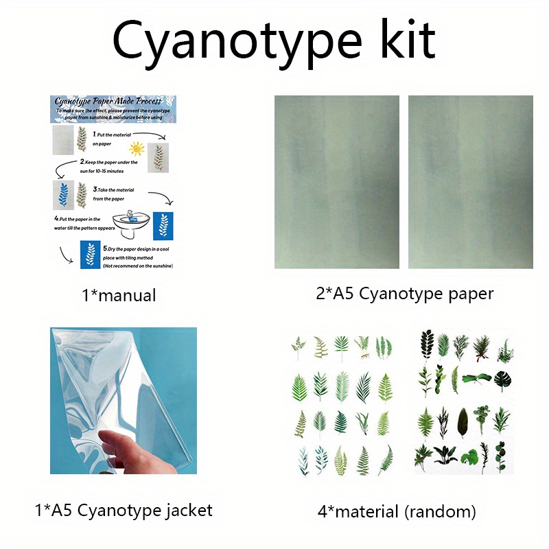 Cyanotype Kit, Craft Kit, Diy Craft, Cyanotype Bookmarks, Cyanotype Print,  Diy Kit, Solar Printing Kit, Cyanotype Paper, Cyanotype Art 