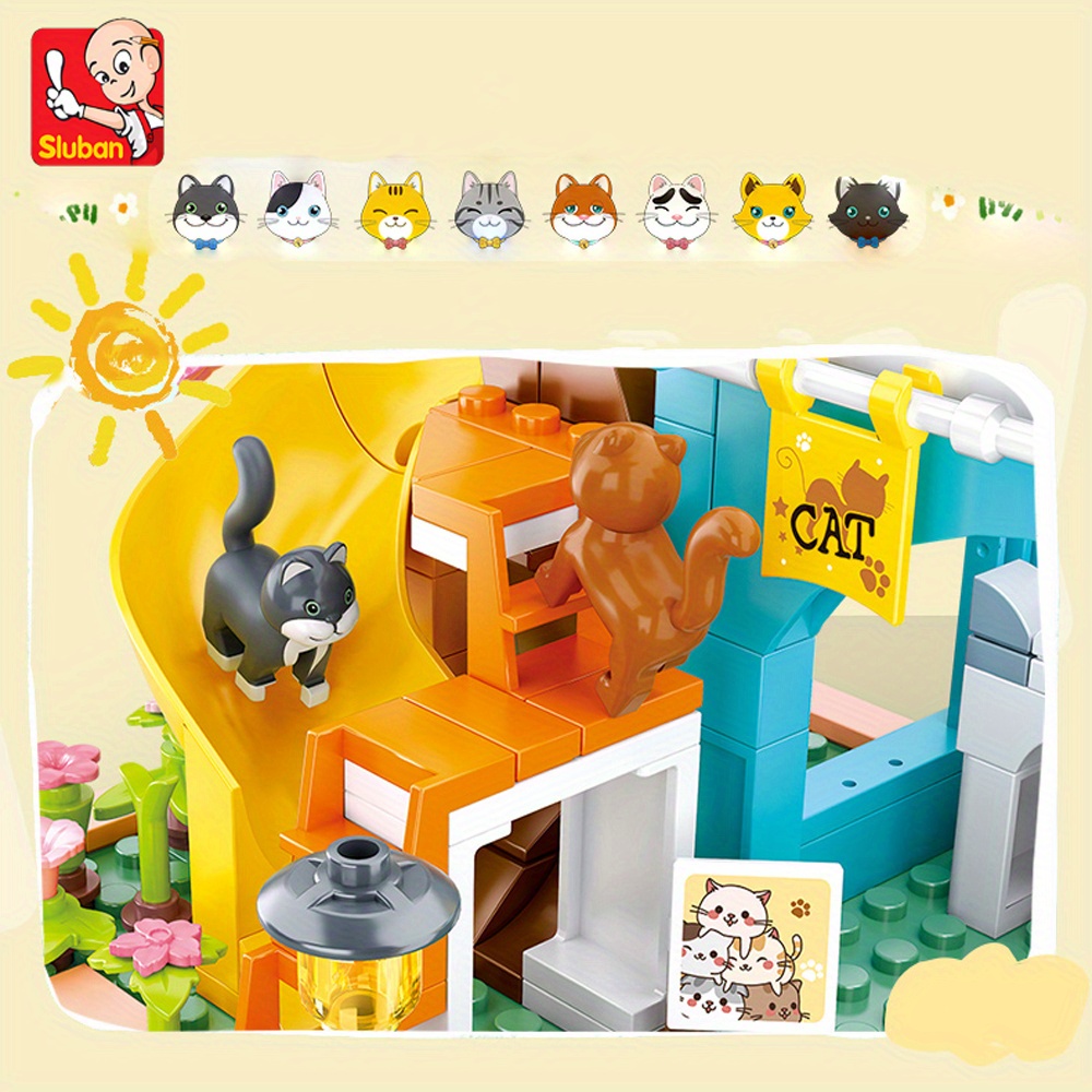 Build Cat House Sluban Cat Home Camp Building Blocks Perfect Christmas