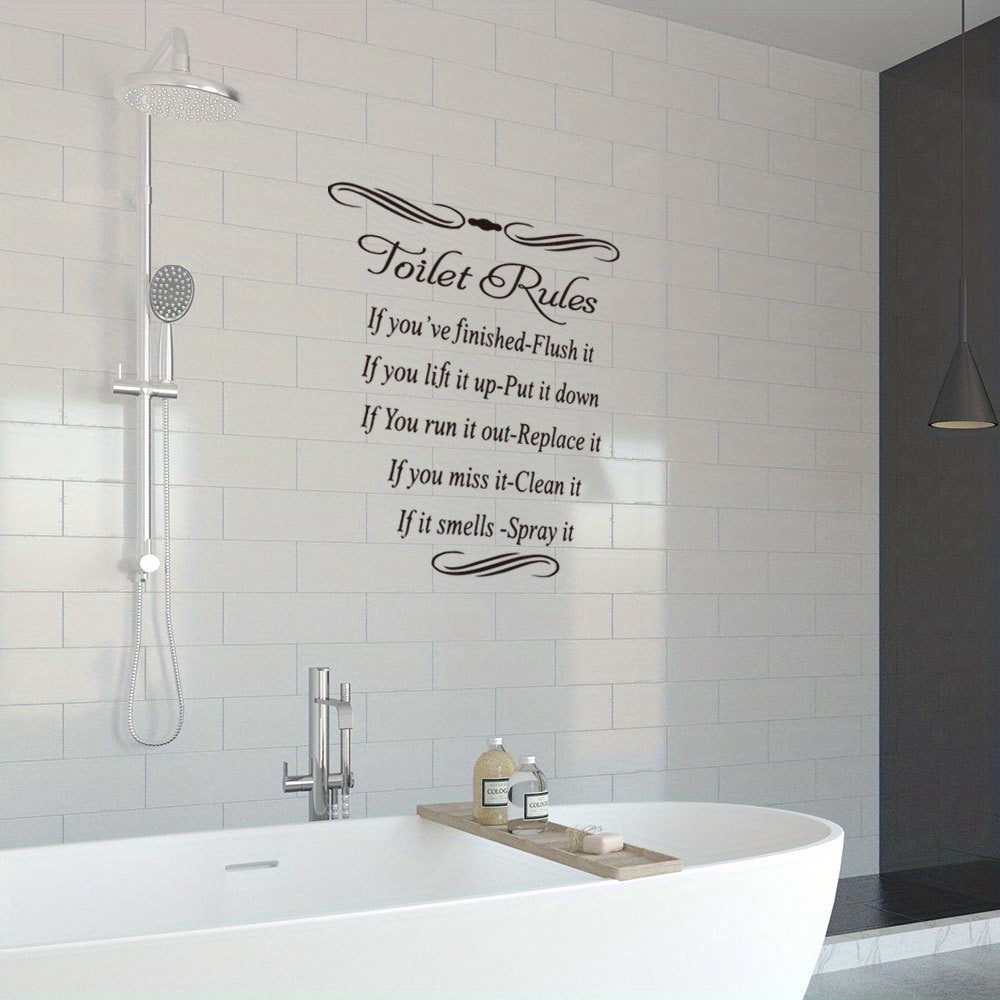Toilet Rules Toilet Seat Sticker Decorative Toilet Lid Decal Temu
