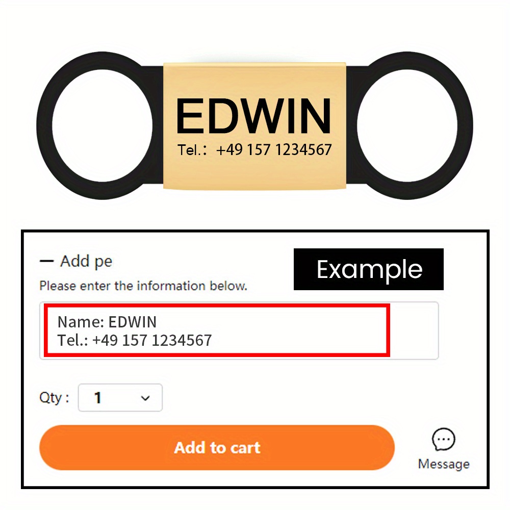 TEMU Personalisierte Hundemarke Für Haustiere, Hundemarken Zum Aufschieben, Personalisierte Gravur Am Halsband, Personalisierte Hunde- Und