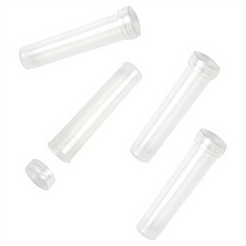 50 Pieces 2.8 Inches Floral Water Tubes Clear Plastic Flower Water Tubes  Water Tubes for Flowers Rose Flower Water Vials with Rubber lids Floral  Picks