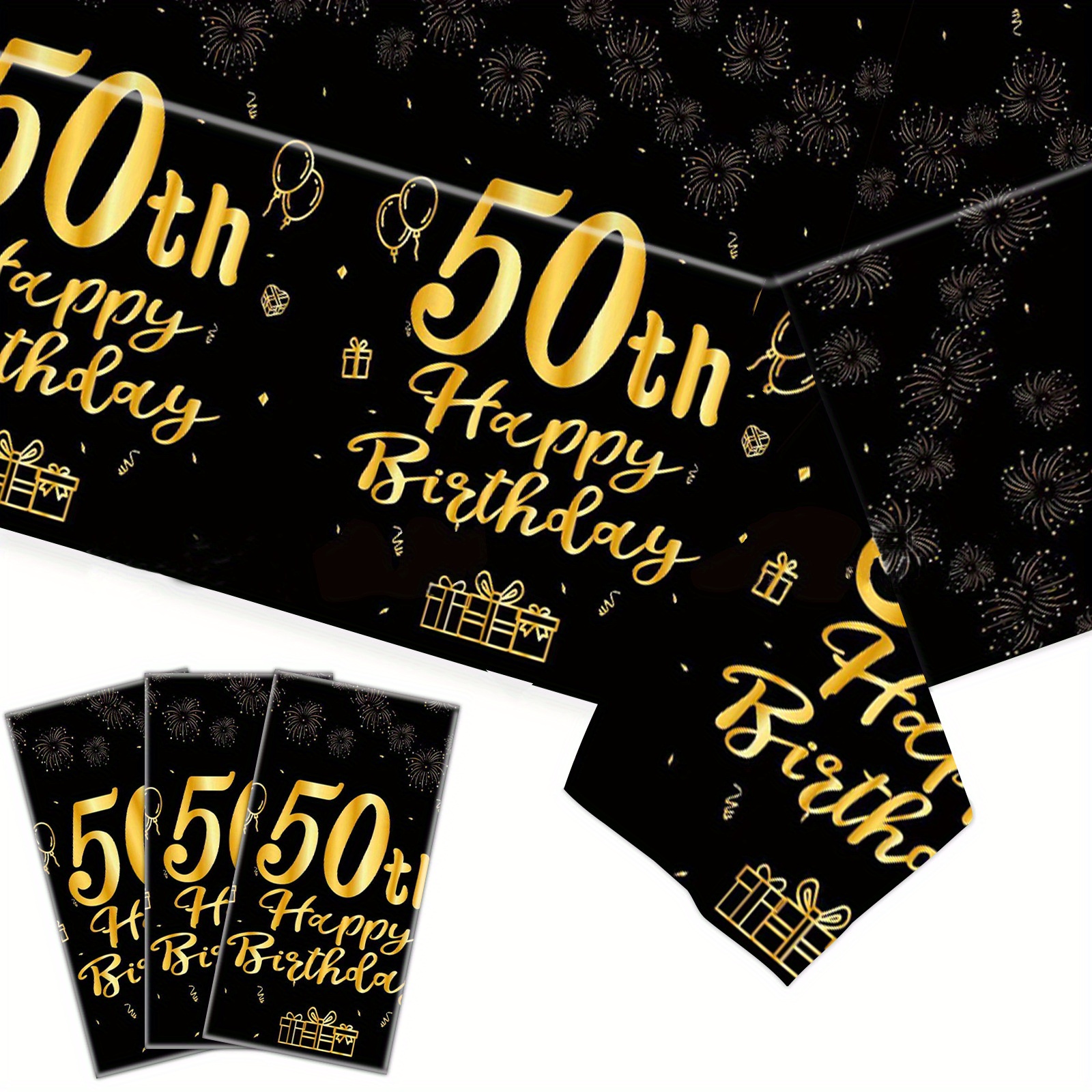 Golden Holiday Accessory Set for 50th Birthday Party