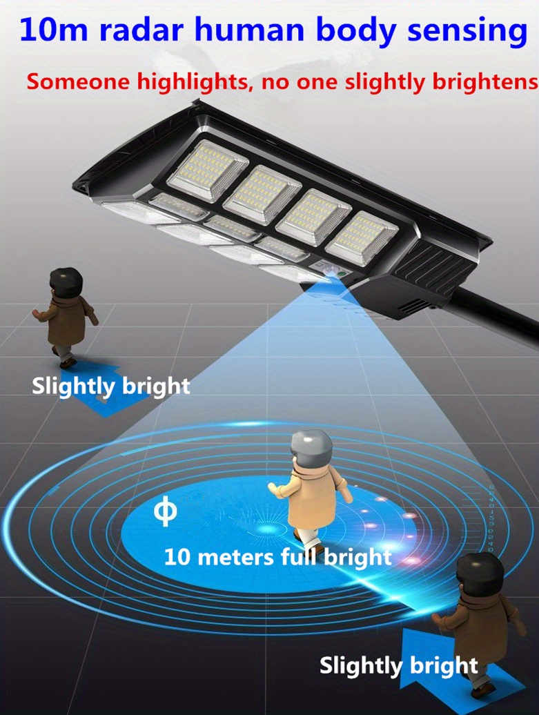 1 Luz Solar Luz Inducción Solar Luz Patio Solar Integrada - Temu