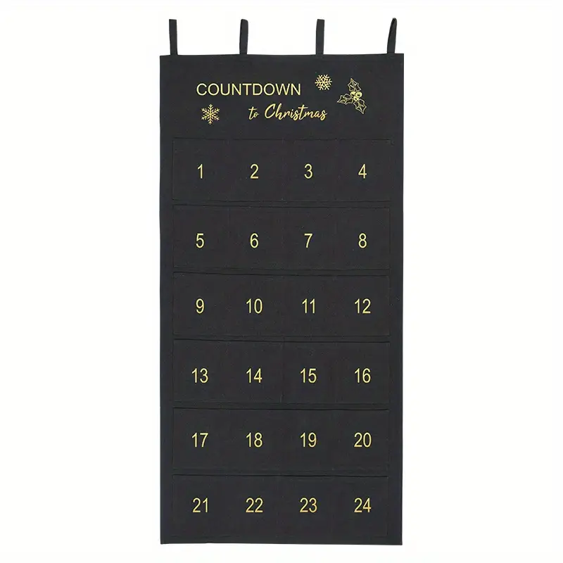 Christmas Advent Calendar 24 Embroidered Logo Pockets Wall - Temu Christmas advent calendar 24 embroidered logo pockets wall - temu