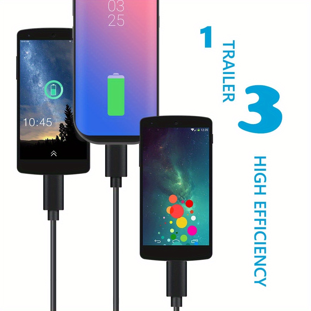 3 in 1 car phone charger 18w car charging with 3 cable for samsung galaxy s23 s22 s21 google pixel moto lg android ipad pro details 0