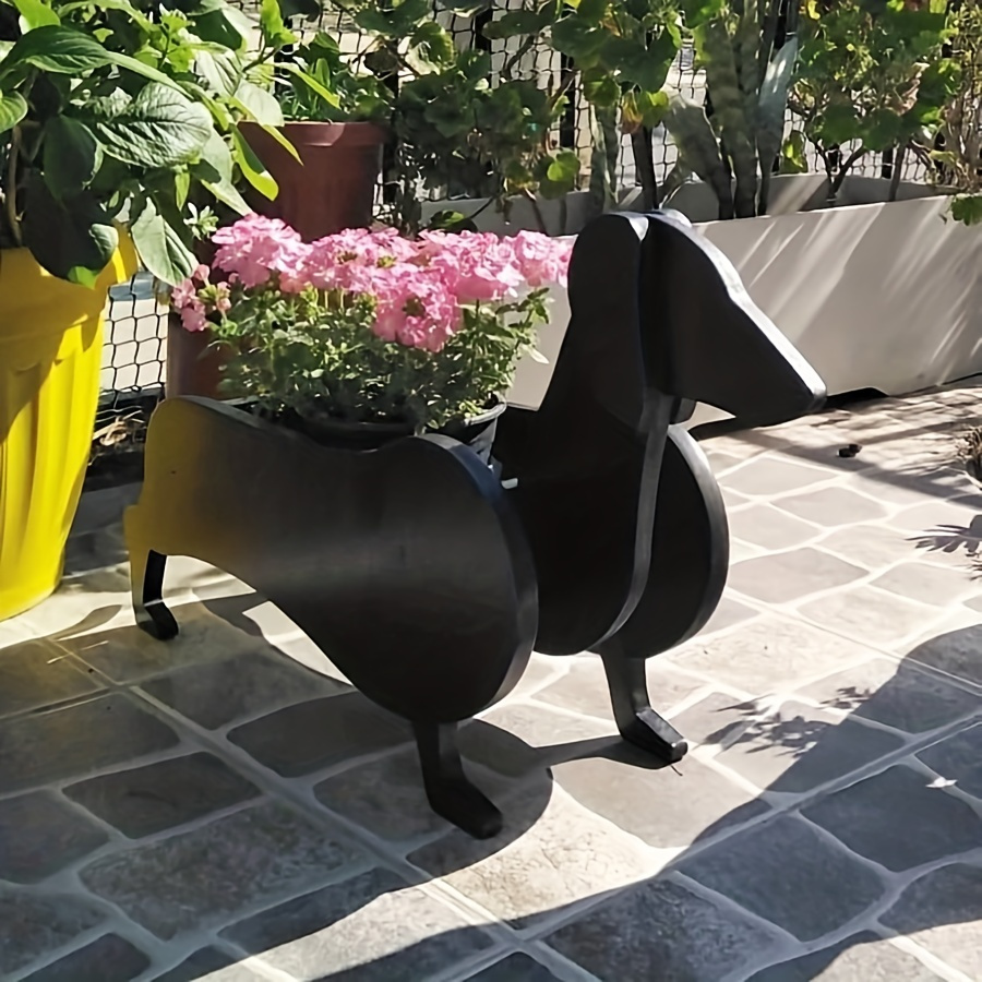 

1pc Dachshund Pet Dog Shaped Planter - Perfect For Outdoor Or Indoor Garden Decoration
