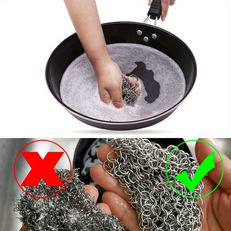 Stainless Steel Chainmail Scrubber - Austin Foundry Cookware