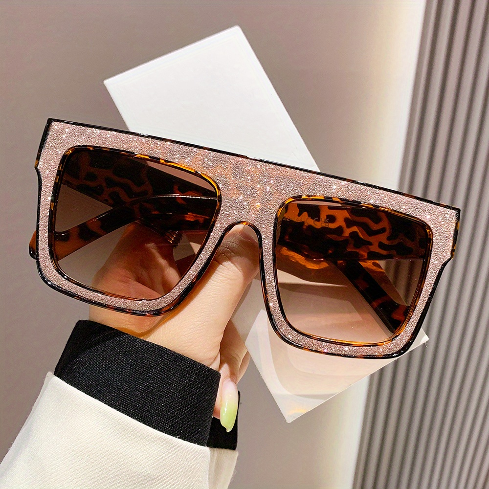 Hip Hop Sunglasses Fashion Gold Metal Chain Square Sun Glasses Celebrity  Luxury Brand Designer Women/Men Shades UV400