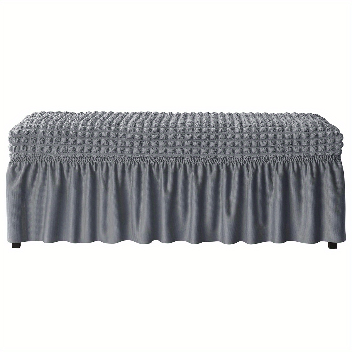 1pc Protect Your Furniture With Seersucker Bench Cover - Durable And Stylish Furniture Protector For Bedroom, Office, And Living Room - Decor Accessory