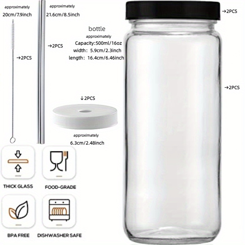 2.3 oz Clear Glass Tall Borosilicate Jar with Bamboo Lid (12 Pack) 