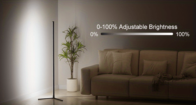 1pc smart rgb floor lamp with music sync modern 16 million color changing standing mood light with app remote control diy modes timer for living room gaming room decor details 3
