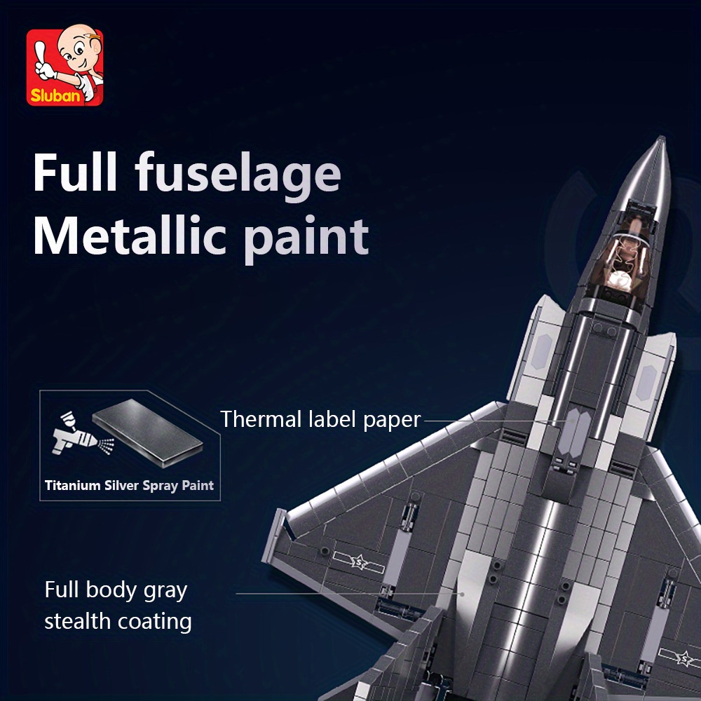 Sluban Military Stealth Aircraft Building Blocks Educational - Temu