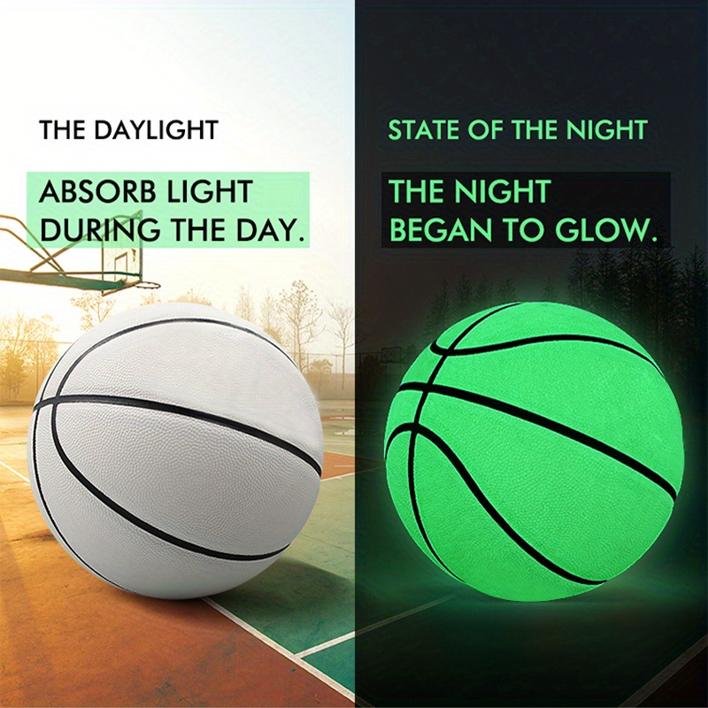Basketball Glow in The Dark, Luminous Glowing Leather Basketball, Light up  Basketball No. 7 Adult Game Ball