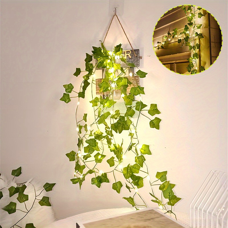 Guirlande décorative à lumière LED feuilles de lierre ! - Achat