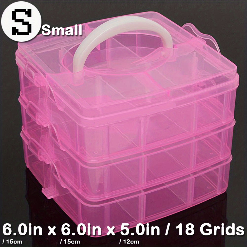 Stackable Storage Container, Pink - 30 Compartments - Everything