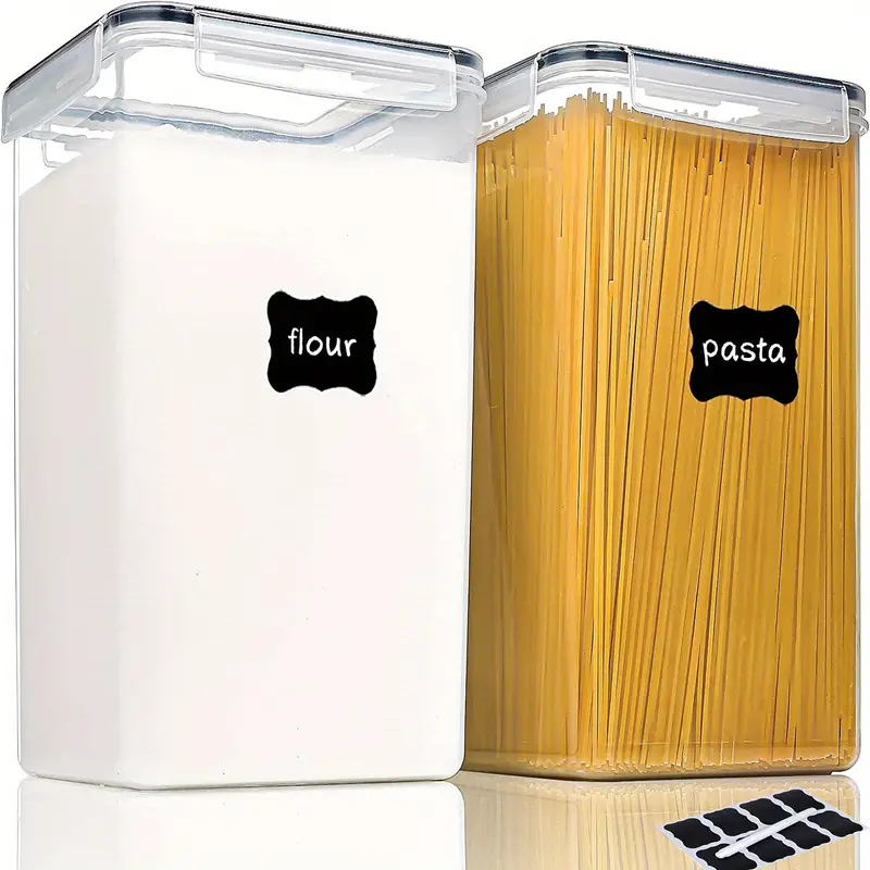 1/2pcs Extra Large Airtight Food Storage Containers With Lids, 6.5L Plastic  BPA Free PP Material For Spaghetti, Flour And Baking Kitchen Supplies