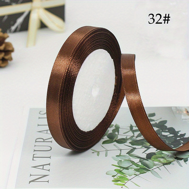 Silk ribbon 2 cm, brown