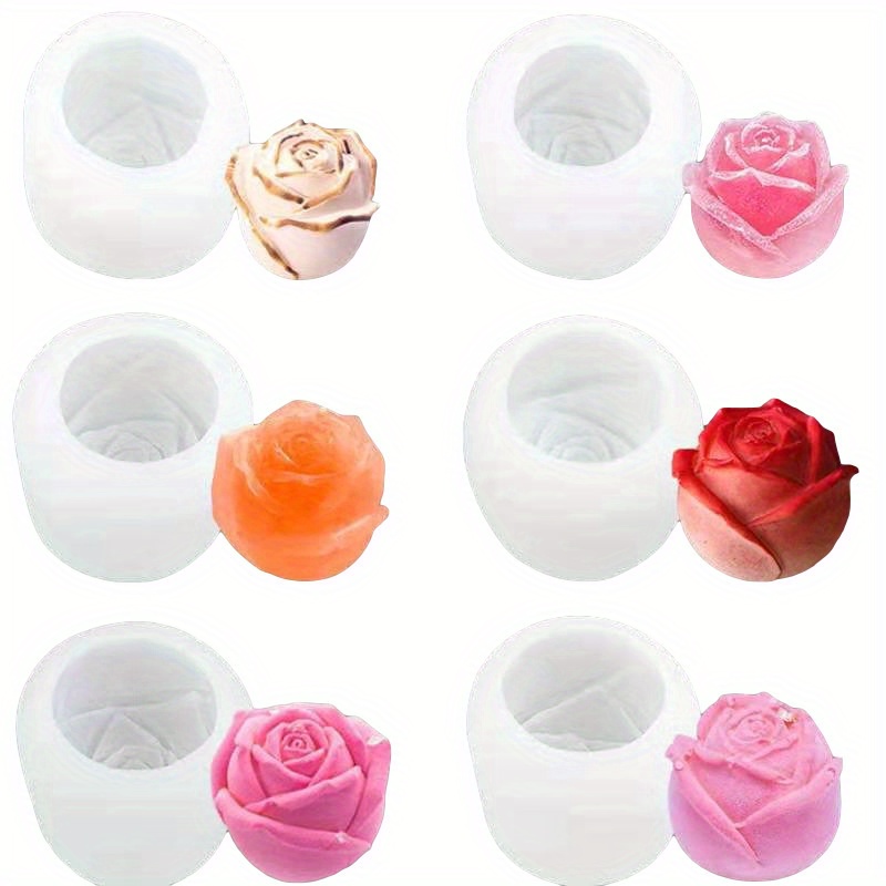 Valentine's Day Rose Silicone Mold Aromatherapy Candle Mold - Temu