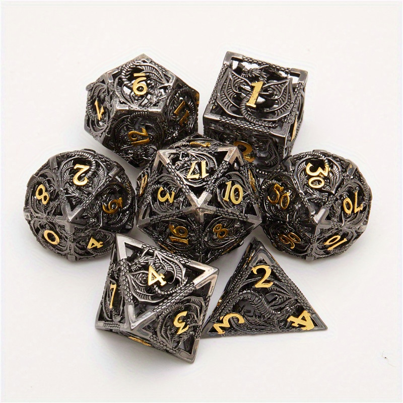 Set Dadi D&D Dungeons&Dragons, Vuoto Dadi da Gioco Poliedrici Metallo Dice  Set Rpg, per Dungeons Dragons Gioco da Tavolo DND (Bronzo Antico) :  .it: Giochi e giocattoli