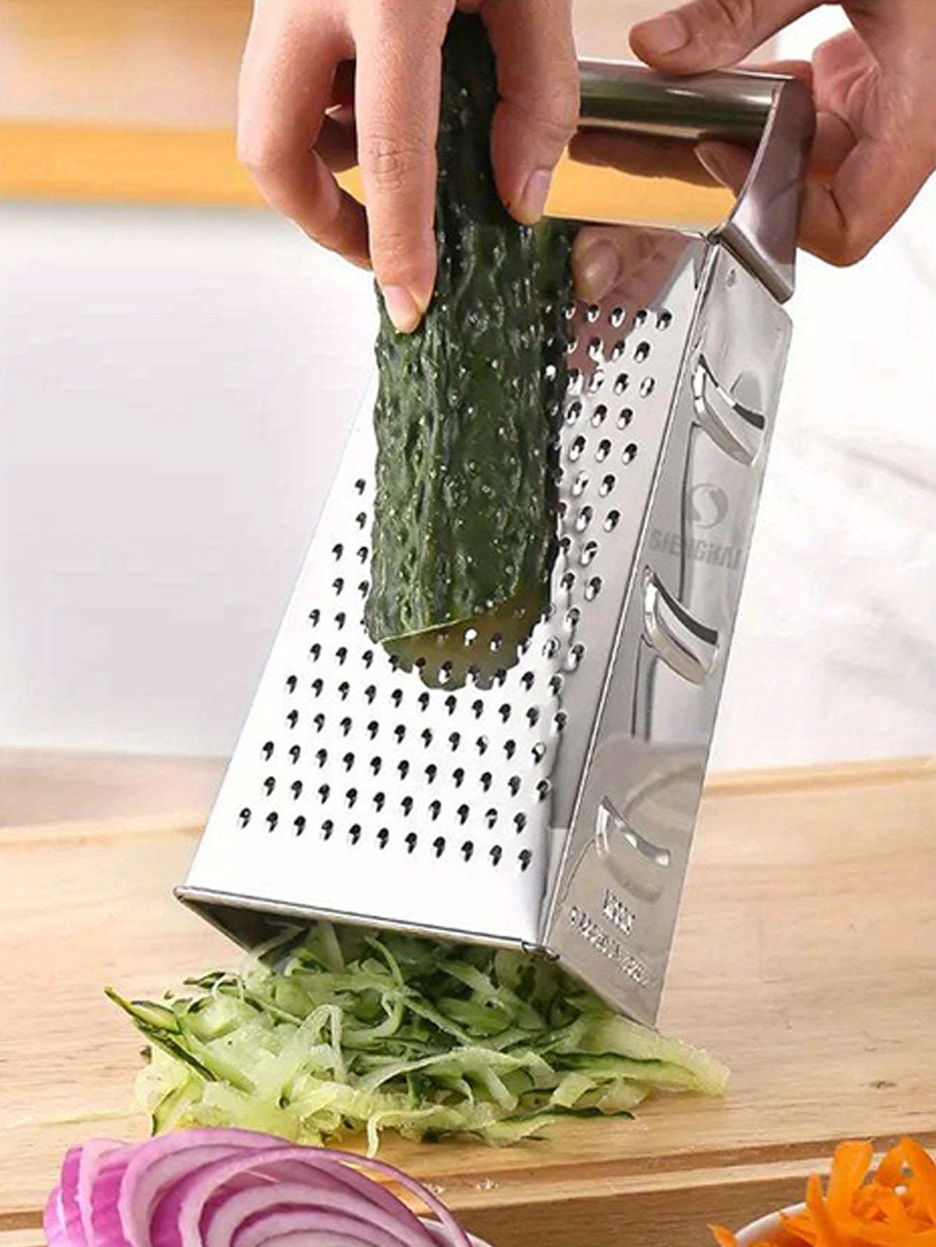 Rebanador De Verduras Manual De Acero Inoxidable, Triturador De