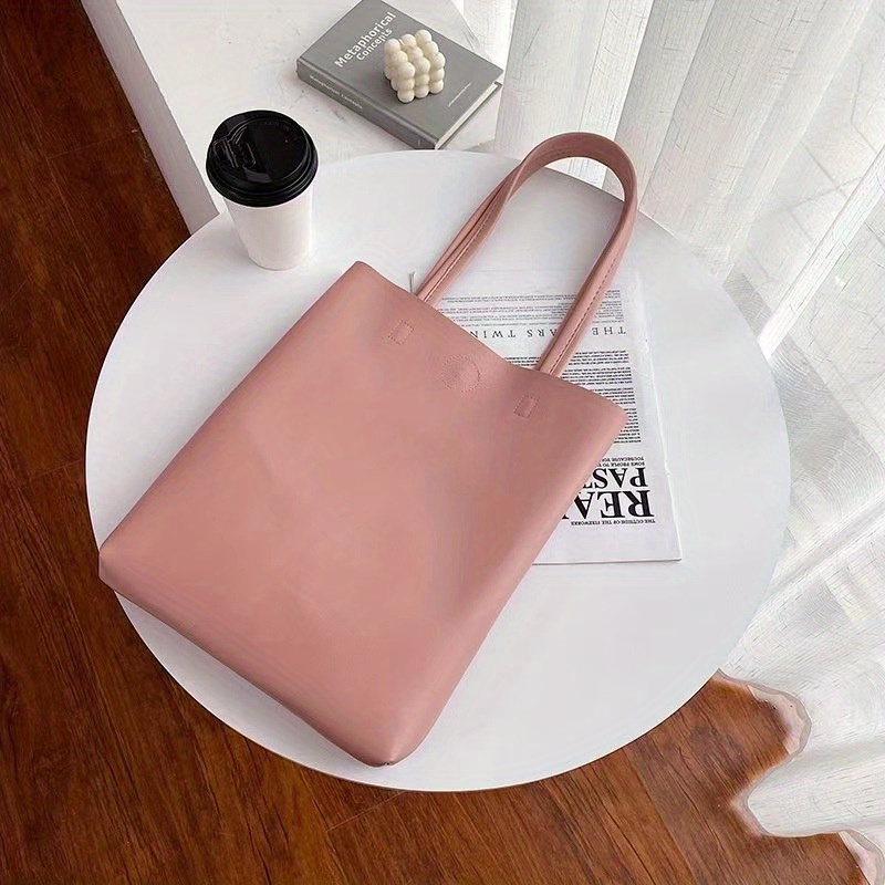 Large Capacity Tote Bag PU Leather Shoulder Bag