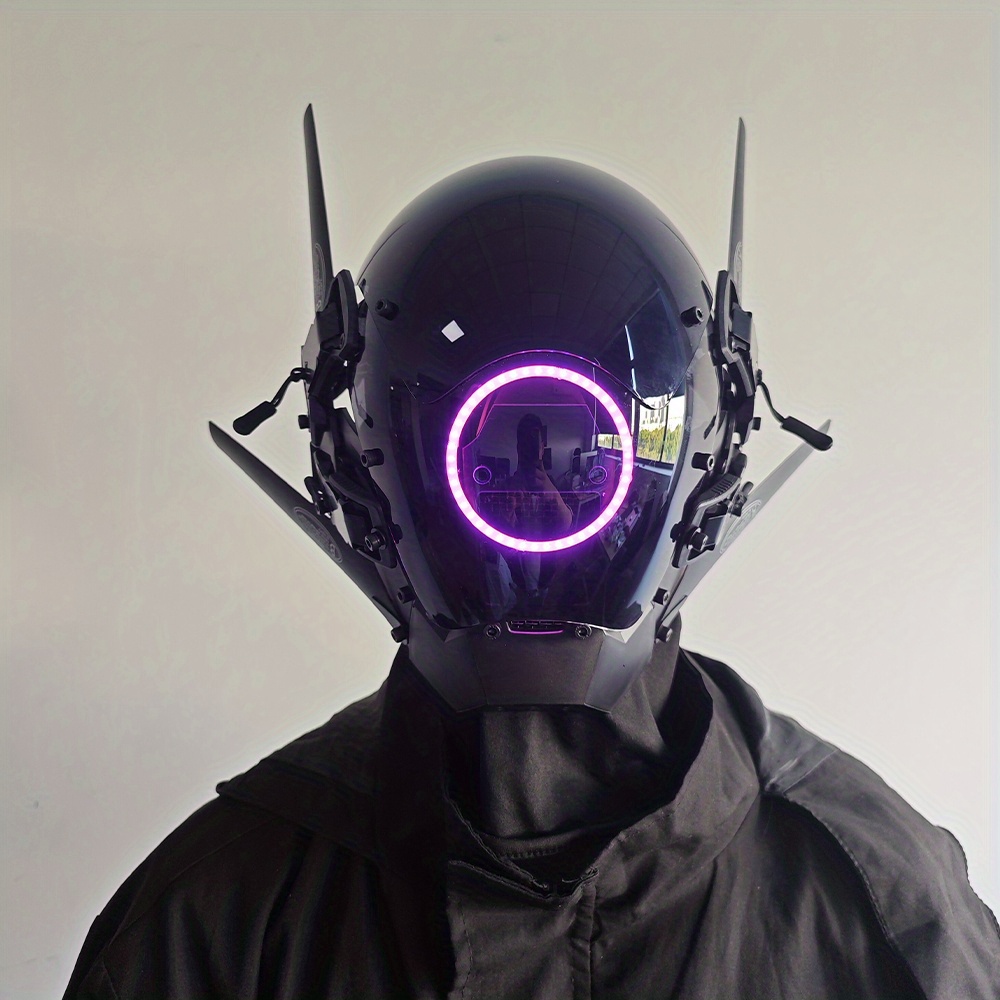 Maschera Cyberpunk maschera Cosplay puntelli da gioco casco tecnologico  maschera LED personalizzata fai da te meccanica - AliExpress