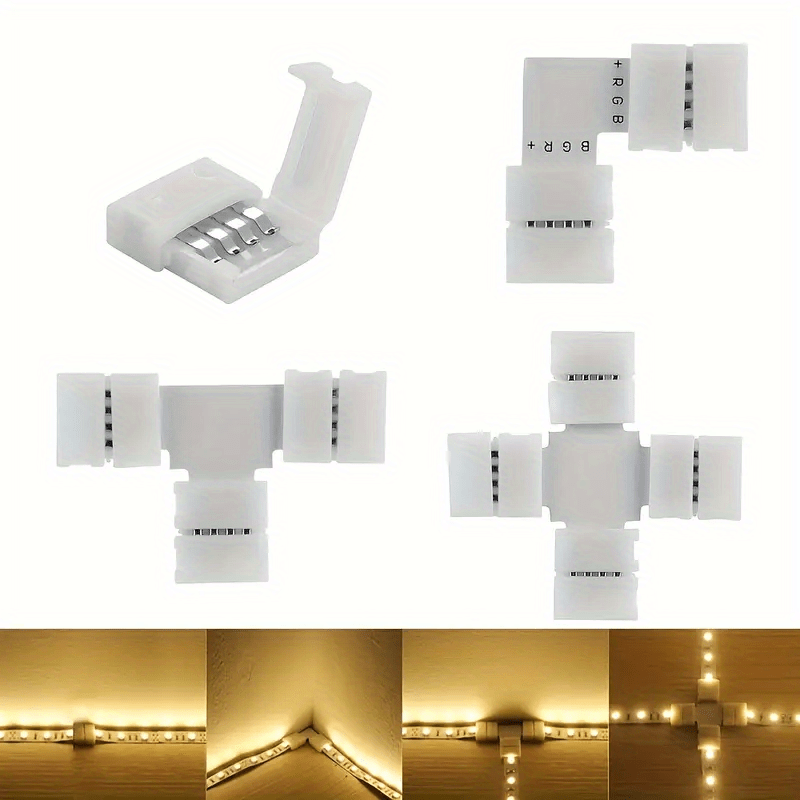 MERKEL Clip-on Connectors Adapters for 10mm RGB 5050 LED Strip