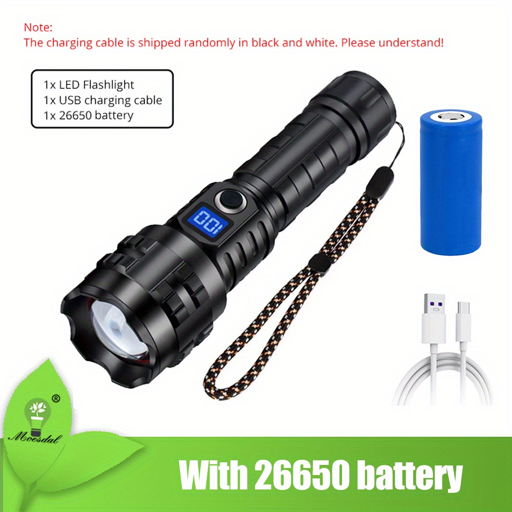 Super Bright Xhp70 Led Flashlight 3800lm Glare Waterproof Torch 3 Modes  Zoom Camping Lantern Usb Rechargeable Tail Hammer Outdoor Adventures, Shop  Limited-time Deals