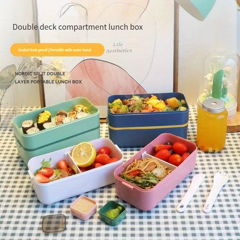 Lunch Box, 2 Layer Stackable Bento Boxes For Adults/teens