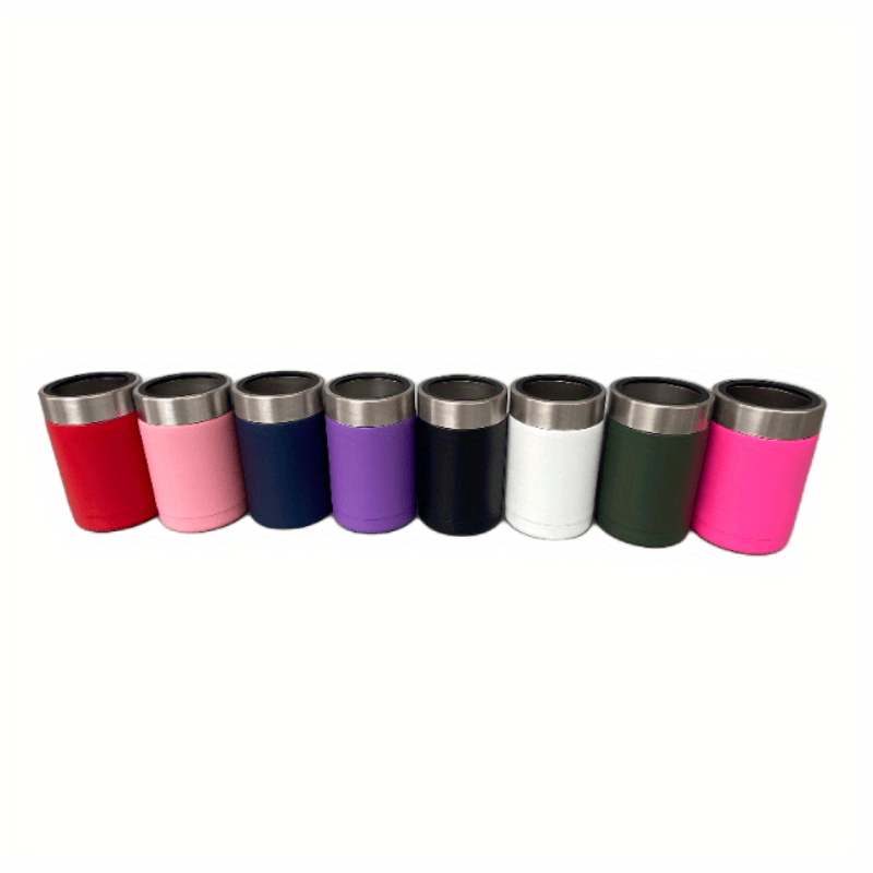  HAUSHOF Enfriador de latas de 12 onzas, aislante de latas de  acero inoxidable aislado 4 en 1, se adapta a latas estándar de 12 onzas,  lata delgada de 12 onzas, botella