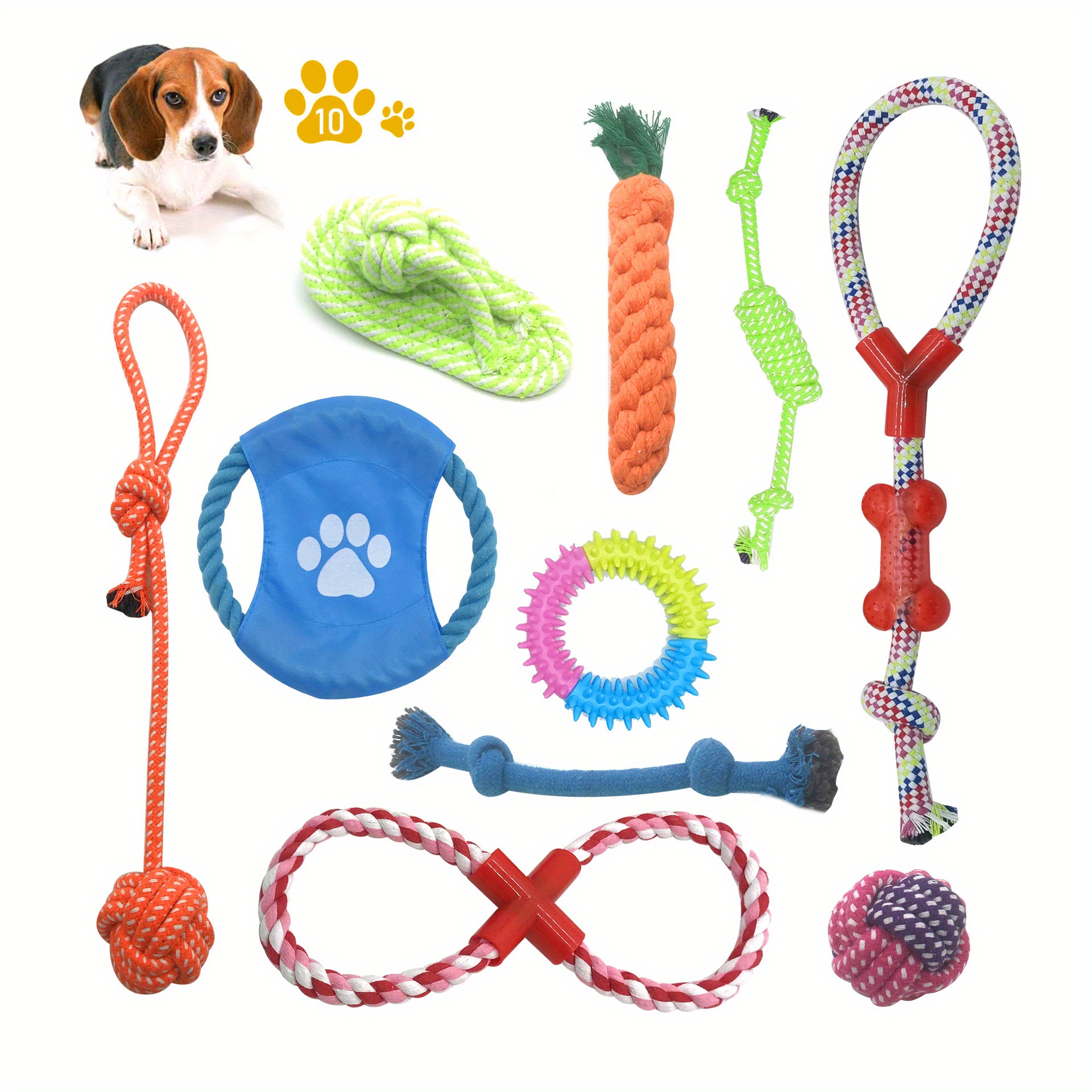 Set de juguetes para perros de tamaño pequeño y cachorros. - Para